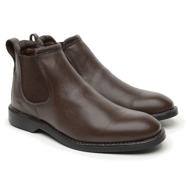 Bota Masculina Chelsea Couro Café Huma Brasil