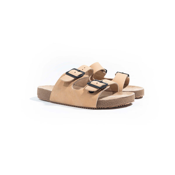 Sandalia Masculina Casual Couro Bege Santorini