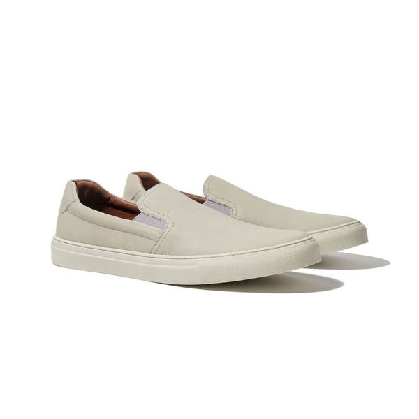 Tênis Slip On Masculino Couro Pinheiros Bege