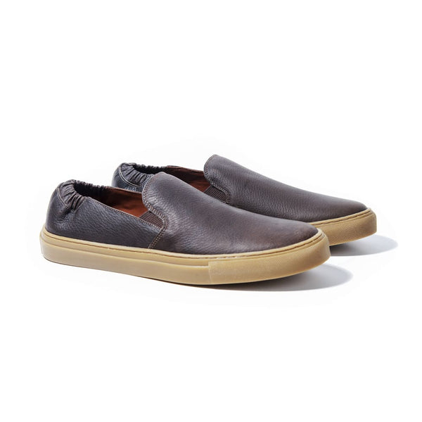 Tênis Slip On Masculino Couro Pinheiros Café